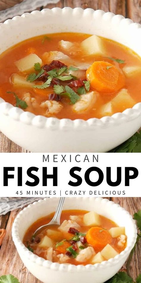 Mexican Fish Soup, Fish Soup Recipe Mexican, Mexican Seafood Soup, Caldo Recipe, Mexican Fish, Fish Broth, Seafood Stew Recipes, Seafood Soup Recipes, Mexican Seafood