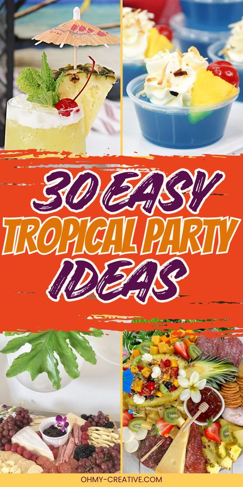 Check out these fantastic tropical party ideas for your summer gatherings! From DIY decorations to budget-friendly tips, create a memorable summer party with ease. Just like planning a luau bring the summer tropical vibe to your party! Luau Snacks, Tropical Party Ideas, Diy Outdoor Party, Tropical Theme Party, Luau Party Decorations, Summer Gathering, Budget Tips, Summer Tropical, Tropical Party