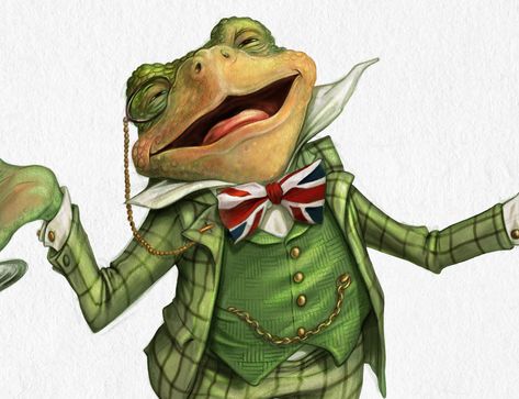 Mr Toad concept for Kenneth Grahame's story #kennethgrahame #thewindinthewillows #sketch #toadhall #leobrownstudios #moley #riverbank #concept #art #editorial #watercolour #digitalpainting #classic #storytelling #british Enchanted Prince, The Wind In The Willows, Kenneth Grahame, Mr Toad, Art Editorial, Wind In The Willows, Frog Illustration, Frog Art, Magical Art