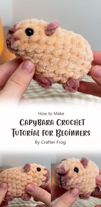 Amigurumi Capybara, Capybara Crochet, Unique Amigurumi, Crochet Tutorial For Beginners, Crochet Turtle Pattern, Crochet Pattern Tutorial, Crochet Unique, Easy Crochet Animals, Tutorial Ideas