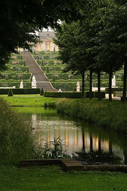 Sanssouci Palace, Germany Sanssouci Palace, On The Wings Of Love, Time In Germany, Palace Garden, Summer Palace, Beautiful Places To Visit, Germany Travel, Outdoor Settings, Landscape Architecture