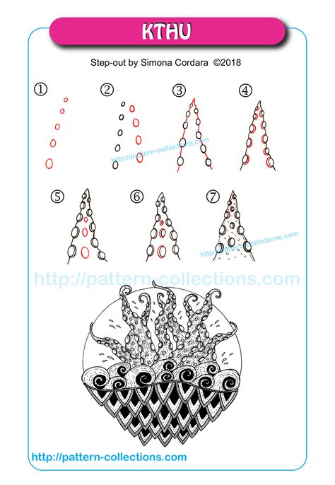 Patterns Drawing, Sharpie Doodles, Doodle Borders, Zen Doodle Patterns, Zentangle Tutorial, New Template, Zen Tangle, Tangle Pattern, Tangle Doodle