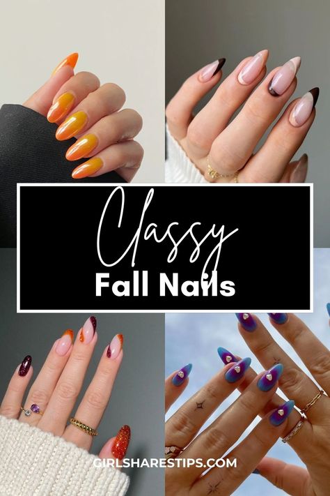 Elevate your style with 70+ classy and chic fall nail trends this September, October, and November. From elegant old money luxury to minimalist styles, explore short, long, coffin, square, and almond shapes. Featuring rhinestones, acrylic, French tips, chrome, Y2K, and 90s-inspired designs. Perfect for Thanksgiving holidays and European-inspired simplicity. French Tips Chrome, Chrome Y2k, Classy Black Nails, Old Money Luxury, Classy Fall Nails, Acrylic French, Money Luxury, Fall Nail Trends, French Tips