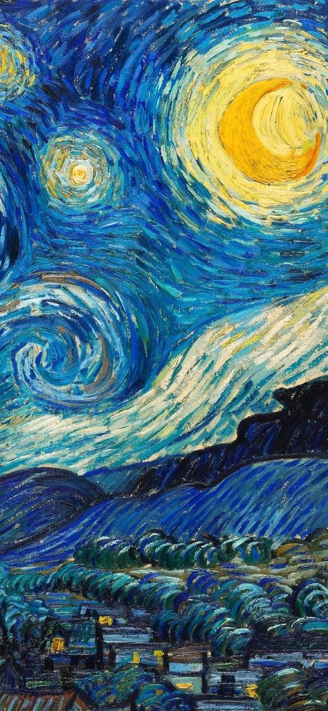 Famous Painting Wallpaper Iphone, Aesthetic Starry Night Wallpaper, Stary Night Wallpaper 4k, Van Gogh Wallpaper Aesthetic, Vincent Van Gogh Wallpaper, Van Gogh Aesthetic, فنسنت فان جوخ, Eclectic Paintings, Van Gogh Wallpaper