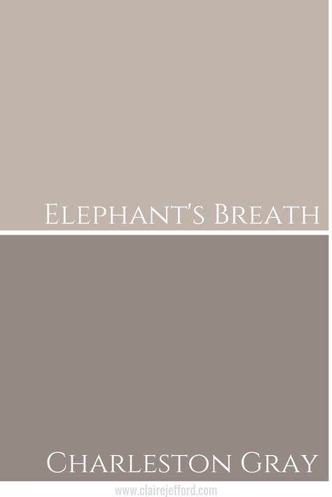 Charleston Grey Living Room, Living Room Elephants Breath, Farrow And Ball Elephants Breath Bedroom, Farrow And Ball Color Palette, Farrow And Ball Charleston Grey, Elephant Breath Farrow And Ball, Elephants Breath Kitchen, Elephants Breath Bedroom, Elephant Grey Paint