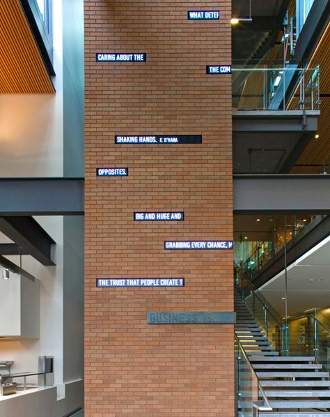 Studio Matthews | Business Is… Digital Wayfinding Signage, Atrium Design, Wayfinding Design, Signage System, Environmental Graphic Design, Column Design, Wayfinding Signage, Amazon Best Sellers, Environmental Design