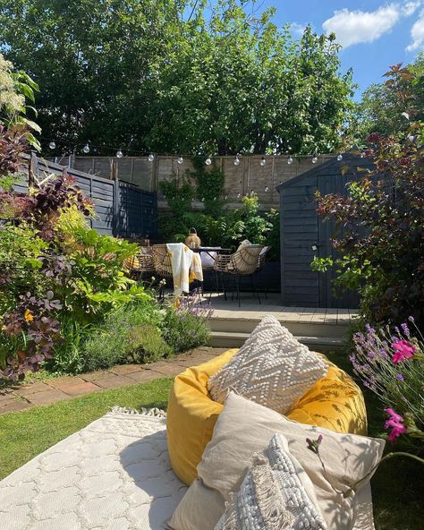 Meg on Instagram: “Seeing the first flowers begin to bloom in our garden this year got me thinking about all that’s still to come. This was taken last July…” Velvet Bean Bag, Corduroy Bean Bag, Ochre Yellow, Kids' Furniture, Stylish Chairs, Bean Bags, Kids Play Area, Bag Chair, Cozy Living Rooms