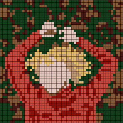 Crochet Grid Album Cover, Perler Bead Album Cover, Red Pixel Art, Cover Music, Graph Crochet, Easy Pixel Art, Girl In Red, Pixel Crochet, Tapestry Crochet Patterns