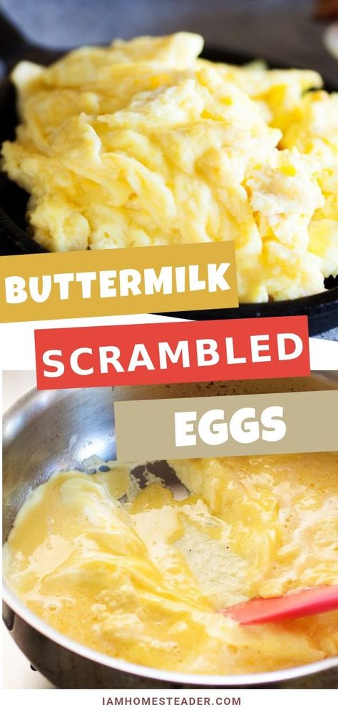 The fluffiest and creamiest scrambled eggs you've ever had! Cooked in medium-low heat, this scrambled egg recipe is so yummy with buttermilk and cornstarch. Discover a little secret to save morning meals for busy moms out there! Save this pin for later! Deep Fried Deviled Eggs, Meals For Busy Moms, I Am Deserving, Eggs Cheese Breakfast, Fried Deviled Eggs, Eggs Scrambled, Morning Meals, Fluffy Scrambled Eggs, Eggs For Breakfast