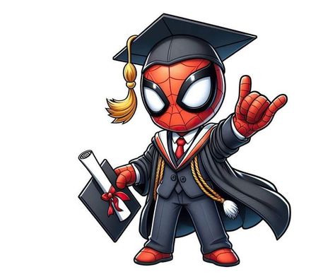 Senior Year Fun, Chibi Marvel, Spiderman Theme, Toddler Homeschool, Diy Graduation Cap, Bullet Journal Cover Ideas, Youth Games, Graduation Cap Designs, Diy Roses