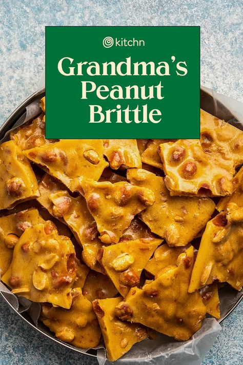 Grandmas Peanut Brittle, The Best Peanut Brittle Recipe, See’s Peanut Brittle Recipe, See's Peanut Brittle Recipe, Peanut Brittle Recipe Old Fashioned, Peanut Brittle Recipe Easy, Homemade Peanut Brittle, Christmas Chocolates, Peanut Brittle Recipe