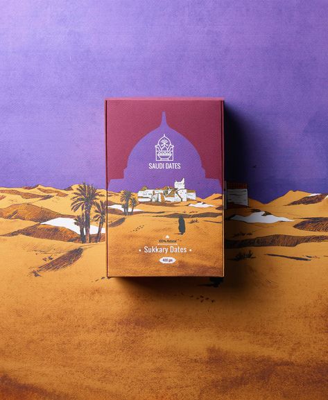 SAUDI DATES - PACKAGING on Behance Date Packaging, Desert Illustration, Branding Design Packaging, Graphic Design Packaging, Box Packaging Design, Graphic Design Lessons, Idul Fitri, Food Packaging Design, Packing Design