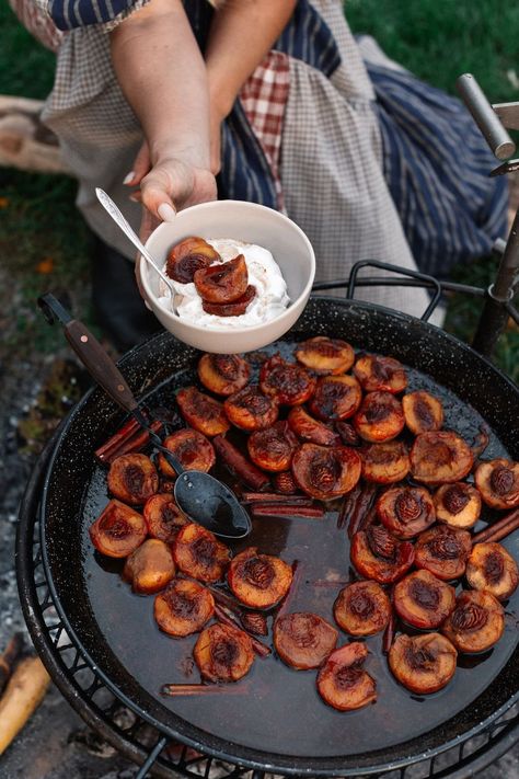 Sarah Glover, Homestead Diy, Hygge Living, Peaches And Cream, Raw Sugar, Peaches Cream, Peaches N Cream, Camping Food, Cinnamon Sugar