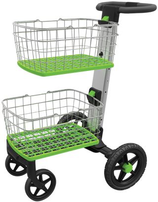 Personal shopping cart. Available for pre-orders for $350.00 less $75.00 discount.  Too pricey for me, but awesome idea.  Maybe hack one of the recalled strollers taking up space in garage. Personal Shopping Cart, Portable Shopping Cart, Sliding Cupboard, Folding Shopping Cart, Bike Cart, Folding Cart, Grocery Cart, Kitchen Gadgets Unique, Trolley Cart