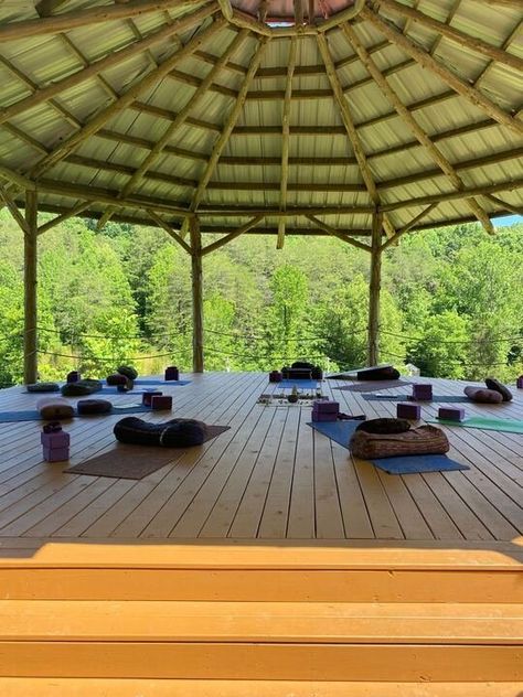 Full Moon Yoga + Yurt Summer Retreat — GIVE Yoga | Columbus, Ohio Yoga Space + Community Yoga Yurt, Full Moon Yoga, Yoga Platform, Moon Yoga, Smoky Mountains Tennessee, Yoga Nature, Temperate Rainforest, Yoga Space, Forest Bathing