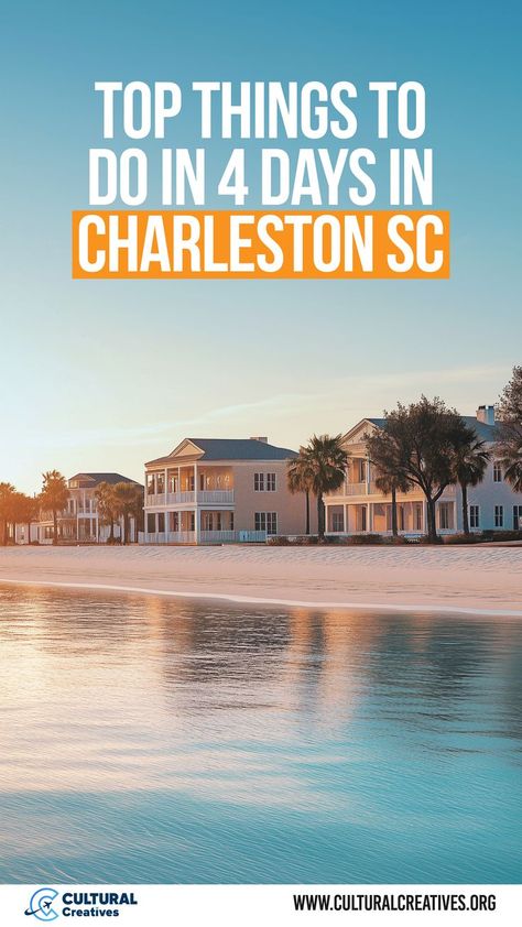 Top things to do in 4 days in Charleston SC, featuring serene beachfront homes bathed in soft sunlight along a quiet shoreline, capturing the coastal charm of the city. Weekend Trip To Charleston Sc, 4 Days In Charleston Sc, 3 Days In Charleston Sc, Day Trips From Charleston Sc, Winter In Charleston Sc, Things To Do In Charleston Sc, Shem Creek Charleston, Charleston Sc Things To Do, Charleston Itinerary