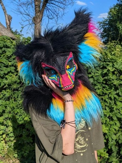 Dino Mask Eyes Ideas, Furred Dino Mask, Dino Mask Fursuit, Dinomask Ideas, Dino Mask Ideas, Raptor Mask, Dino Mask Paint Ideas, Dino Masks, Dino Mask