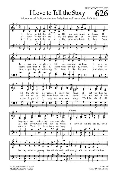 I Love to Tell the Story. I can hear my dad singing this song Dickie Pattern, Scripture Challenge, Spiritual Wellbeing, Hymn Lyrics, Gospel Song Lyrics, Hymns Of Praise, Hymn Sheet Music, Hymn Music, Church Songs