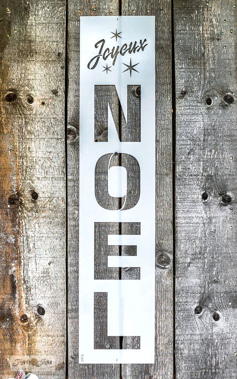 Noel gift tag vertical Christmas sign - Funky Junk InteriorsFunky Junk Interiors Faux Branches, Scrap Wood Crafts, Funky Junk Interiors, Reclaimed Wood Projects, Christmas Stencils, Bold Letters, Wood Projects Furniture, Noel Diy, Christmas Signs Wood