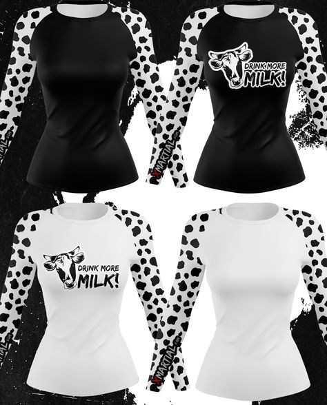 Animal Printed BJJ Rash Guard Jiu Jitsu Rash Guards, Jiu Jitsu Techniques, Bjj Jiu Jitsu, Bjj Rash Guard, Rash Guard Women, The Cow, Compression Shirt, Clever Design, Shirt For Women