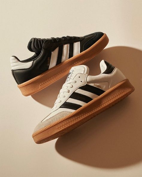 The adidas Samba Joins The XLG Movement Running Silhouette, Samba Shoes, Street Beat, Black Gums, Fashion Aesthetics, Fashion Casual Outfits, Air Jordan 3, Men Fashion Casual, Liner Socks