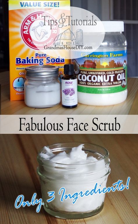 Baking Soda Face Scrub, Baking Soda Coconut Oil, Face Scrub Recipe, Baking Soda Shampoo Recipe, Healthy Soda, Baking Soda Face, Face Scrubs, Coconut Oil For Face, Face Scrub Homemade