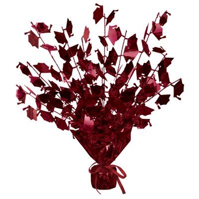 The Party Aisle Graduation Cap Gleam 'N Burst Centerpiece Color: Maroon White Grad Party, Graduation Party Decor Ideas, Drink Birthday, Graduate Cap, White Centerpieces, White Centerpiece, Festive Centerpieces, Kids Graduation, Balloon Weights