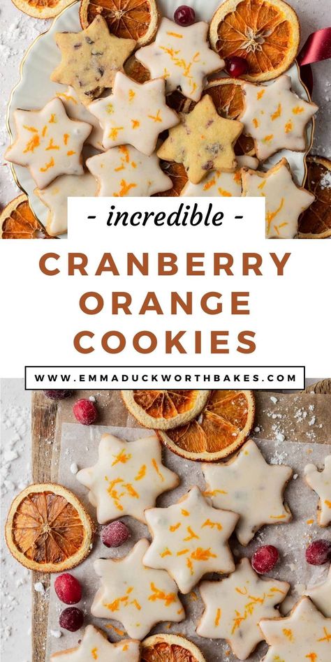 Cranberry Orange Butter Cookies, Orange Cranberry Spice Cookies, Cranberry Orange Blondies, Citrus Gingerbread Cookies, Cranberry Orange Focaccia, Cookies For Holidays, Cranberry Sugar Cookies, Cranberry Orange Sugar Cookies, Orange Cranberry Sugar Cookies