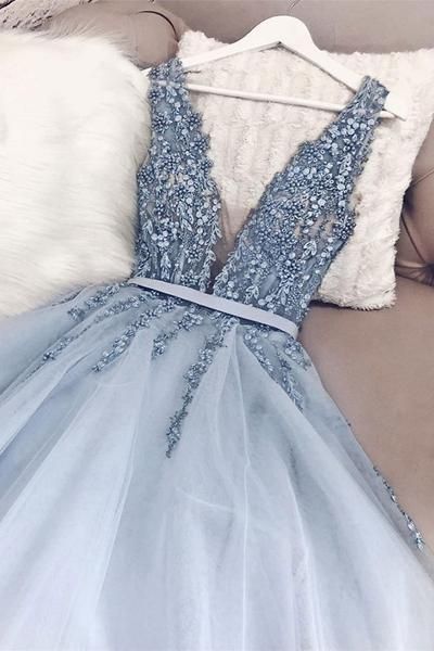 Light Blue Dress Formal, Tulle Prom Dress Long, Gowns Elegant, Trendy Prom Dresses, Prom 2020, Senior Prom Dresses, Prom Dress Ideas, 파티 드레스, Blue Dress Formal