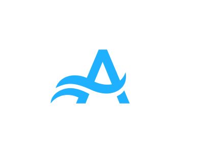 A + Waves Logo Design by Dalius Stuoka Air Logo Design, Waves Logo Design, Sea Logo Design, Ocean Logo Design, Beach Letters, Wave Logo Design, Sand Logo, Wind Logo, Ocean Logo