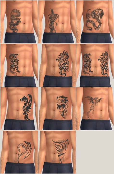 Dragon Tattoos - The Sims 4 Create a Sim - CurseForge Sims 4 Mods Tattoos Male, Sims4 Men Tattoo, Sims 4 Dragon Tattoo, Sims 4 Cc Dragon Tattoo, Sims 4 Cc Tattoo Male Arm, Sims 4 Dragon, The Sims 4 Cc Dragon Tattoo, Sims 4 Male Tattoos, Sims 4 Tattoos Male