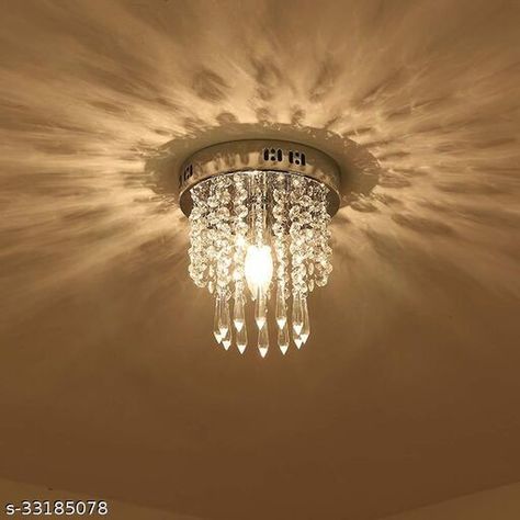 Small Jhumar For Living Room, Jhumar For Living Room, Small Chandelier Living Room, Living Room India, Simple Chandelier, Drop Lights, Crystal Chandelier Lighting, Small Chandelier, Ceiling Lamps