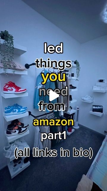 HaulHouse on Instagram: "How to get them👇🏻 Finally a room decor Video again! LED lights are a must have Here are the best LED lights . . . . 1.Puck Light 2.LED Stripes 3.Wavy LED All these lights are avaiable over the link in my Insta Bio . . . . Comment “dm“ for the links as a DM🤝🏼 . . . . I do daily content about decor/fashion! If you like it, follow for more🙏 . . . . . . . . . . . . . . . #fashion #roomdecor #decor #room #bedroom #bedroomdesign #LED #led #ledlights #fypシ #fy #viral #amazon #amazonmusthaves #roomfinds #deco von ration" Led Bedroom Lights, Led Light Decoration Ideas, Baddie Room Decor, Led Lights Bedroom, Led Lights Bedroom Aesthetic, Led Lighting Bedroom, Insta Bio, Shoe Holders, Puck Lights