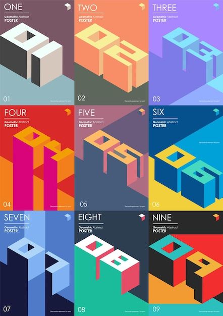 Isometric colored numbers 3d lettering t... | Premium Vector #Freepik #vector #lettering-alphabet #abstract-font #typography-alphabet #alphabet-fonts Geometric Numbers Typography, Isometric Typography Poster, Isometric Design Poster, Isometric Poster Design, Isometric Branding, Number Poster Design, Isometric Art Illustration, Isometric Logo Design, Geometric Character Design