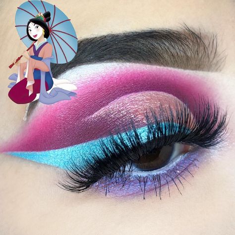 Disney Mulan Makeup Disney Makeup Looks, Mulan Makeup, Disney Makeover, Disney Princess Eyes, Disney Makeup Bag, Disney Eye Makeup, Disney Character Makeup, Disney Inspired Makeup, Disney Princess Makeup