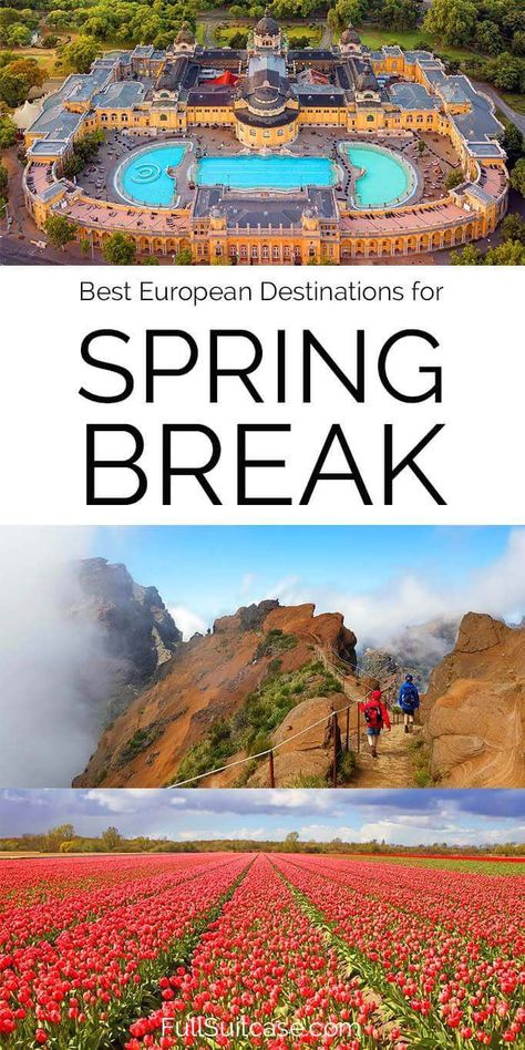 Best European destinations for spring break. Family travel inspiration for Europe in March and April. April Travel Destinations, Spring Break Destinations Families, Europe In March, Best Spring Break Destinations, April Travel, March Travel, Girls Trip Destinations, Family Spring Break, Best Places In Europe