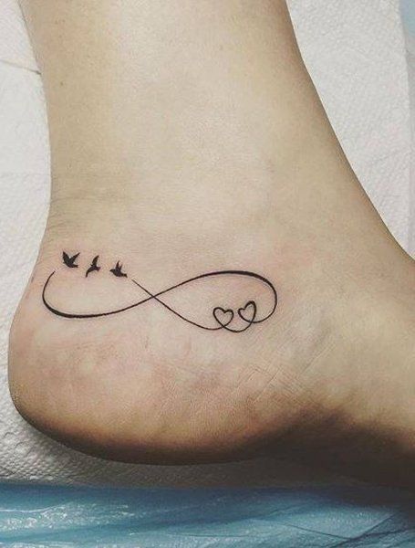 Heart Tattoos With Names, Tiny Heart Tattoos, Infinity Tattoo Designs, Mother Tattoos, Tasteful Tattoos, Infinity Tattoos, Heart Tattoo Designs, Infinite Love, Discreet Tattoos