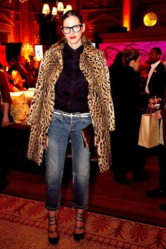 Jenna Lyons Jenna Lyons Style, Mantel Outfit, Jenna Lyons, Leopard Print Coat, Cooler Look, Print Coat, Style Crush, Komplette Outfits, Mode Vintage