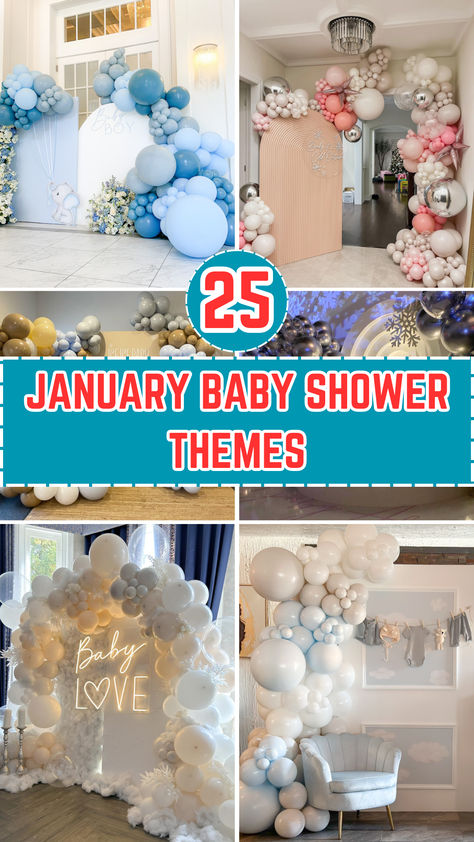 January Baby Shower Themes January Baby Shower Ideas For A Girl, Baby Shower In January Ideas, January Girl Baby Shower Ideas, Boy Winter Baby Shower Ideas, January Baby Shower Themes Girl, Baby Shower Themes January, New Years Baby Shower Ideas, Gender Neutral Baby Shower Ideas Winter, Baby Shower Themes For Twins