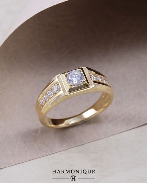 Diamond Ring For Boys, Engagement Rings For Groom, Groom Ring Design, Men Gold Ring Design Unique Modern, Groom Engagement Ring For Men Gold, Man Ring Design Gold Simple, Marriage Ring For Men, Men Marriage Rings, Gold Ring For Boys