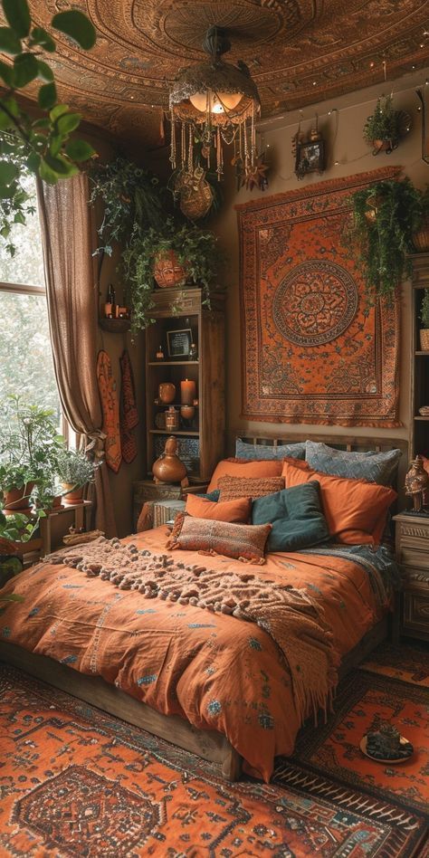 Feminine Bedroom, Boho Style Bedroom, Casa Country, Bedroom Decor Inspiration, Bohemian Bedroom Decor, Cozy Room Decor, Bohemian Bedroom, Dream Room Inspiration, Bedroom Boho