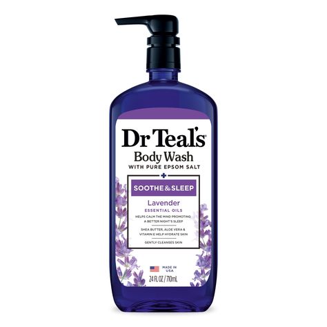 Buy Dr Teal’s Soothe & Sleep Lavender Body Wash with Pure Epsom Salt, 24 fl oz. at Walmart.com Dr Teals Body Wash, Caress Body Wash, Dr Teals, Lavender Body Wash, Oil Body Wash, Foaming Bath, Vitamin F, Chamomile Essential Oil, Epsom Salt