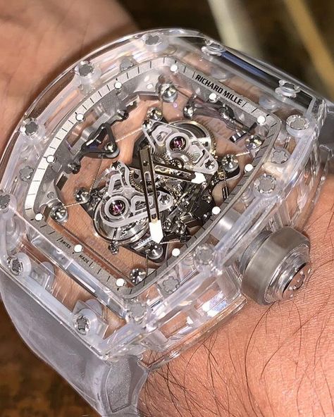 WHATCHS on Instagram: “The $2,000,000 Richard Mille RM056-02 in all its translucent glory. Thank you as always to the distinguished collector for sharing 😅…” Richard Mille Watches Men, Dapper Men Outfits, Richard Mille Watches, Steampunk Clock, Tourbillon Watch, Richard Mille, Sport Chic, Hip Hop Jewelry, Luxury Watches For Men