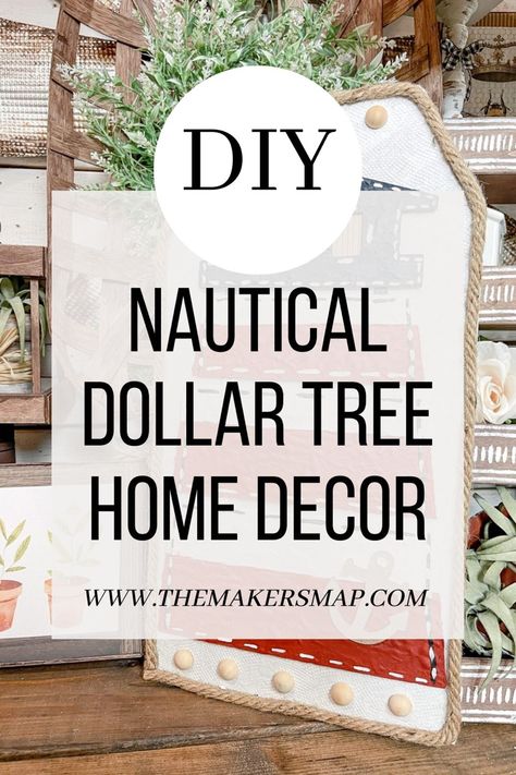 Dollar Tree Lake Decor Diy, Diy Lake House Decor Ideas, Lighthouse Decor Ideas, Dollar Tree Beach Decor Diy, Dollar Tree Nautical Decor, Dollar Tree Nautical Diy, Nautical Diy Crafts, Lighthouse Diy, Nautical Interior Design