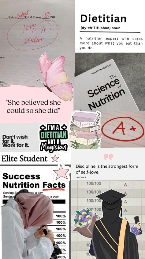 #inspiration #motivation #nutrition #study #dietetics Nutrition And Dietetics Student, Nutrition Student, Dietetics Student, Nutrition And Dietetics, What You Eat, Nutrition Facts, The Magicians, Self Love, Career