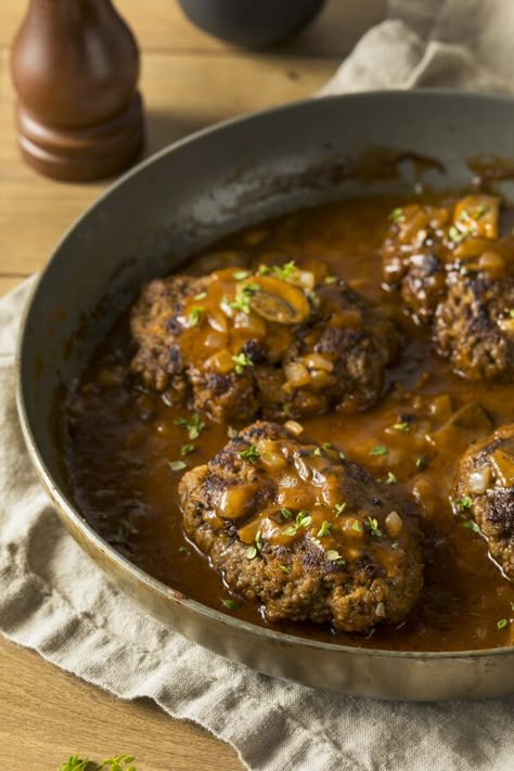 Salisbury Steak Recipe With Golden Mushroom Soup, Salisbury Steak With Golden Mushroom Soup, Recipes Using Beefy Mushroom Soup, Recipe With Golden Mushroom Soup, Recipes Using Golden Mushroom Soup, Golden Mushroom Soup Recipes Beef, Golden Mushroom, Beefy Mushroom Soup Recipes, Golden Mushroom Soup Recipes