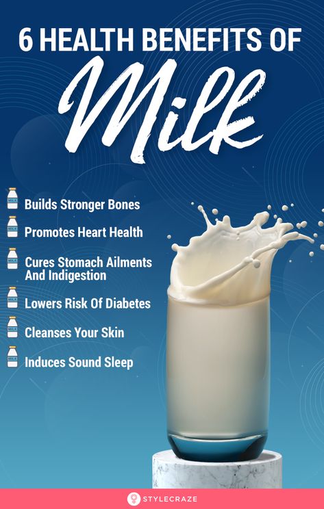 6 Health Benefits Of Milk: Be it a protein shake, a simple glass of warm milk, or a low fat yogurt, milk is and will continue to remain one of the healthiest food sources available. In fact, it is one of the most widely used food sources. #Health #Benefits #HealthCare #Wellness #HealthyFood Cow Milk Benefits, Milk Facts, Milk Poster, Benefits Of Milk, Milk Advertising, Healthiest Food, Milk Benefits, Milk Nutrition, Health Benefits Of Ginger