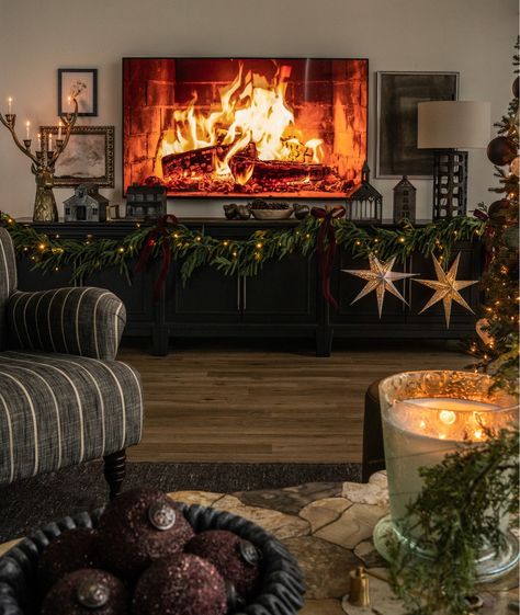 Rowan Media Cabinet curated on LTK Christmas Booth, Christmas Tree Inspo, Canada Christmas, Rustic Room, Christmas Board, Yule Log, Media Cabinet, Christmas Decorations Rustic, Christmas 2023