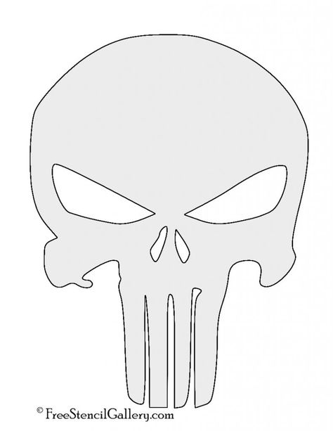 Punisher Skull Tattoo, Skull Symbol, Skull Template, Punisher Logo, Skull Stencil, Pumpkin Template, Cricut Images, Punisher Marvel, Punisher Skull