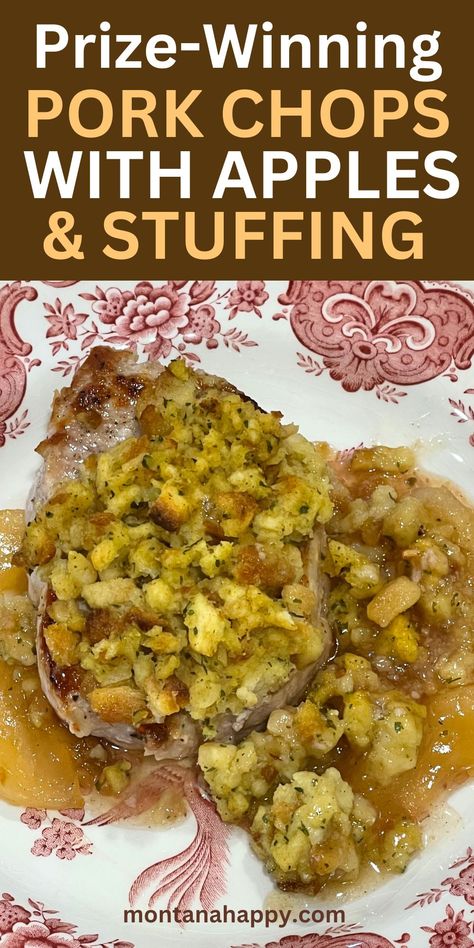 Stuffing Easy, Pork Chops With Apples, Apple Pork, Easy Pork Chops, Apple Pork Chops, Pork Chop Recipes Baked, Pork Chop Dinner, Slow Cooker Pork Chops, Rustic Recipes